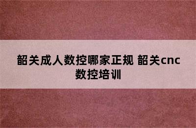 韶关成人数控哪家正规 韶关cnc数控培训